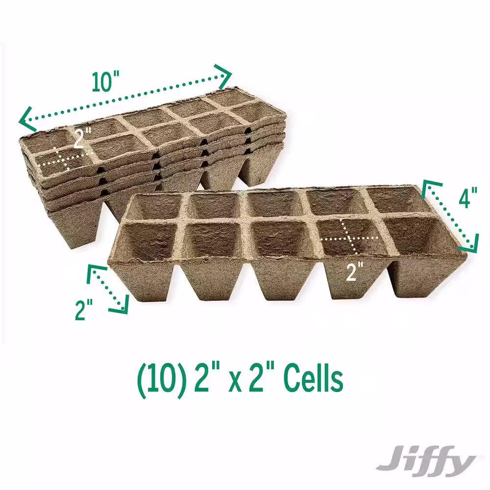 Jiffy Peat Strips N' Greenhouse Seed Starter Kit with SUPERthrive and Labels