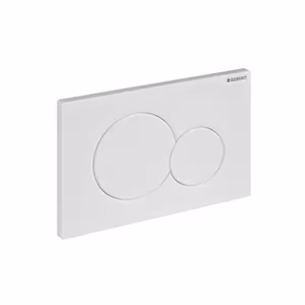 Geberit SIGMA01 Dual-Flush Actuator Plate for Sigma Series In-Wall Toilet System in White
