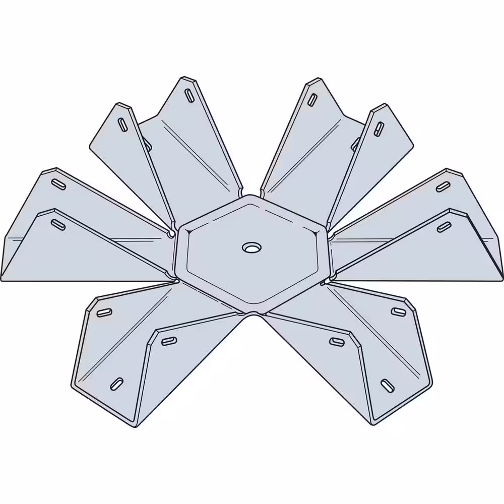 Simpson Strong-Tie GT ZMAX Galvanized 16-Gauge Gazebo Tie for 6-2x Rafter, Center