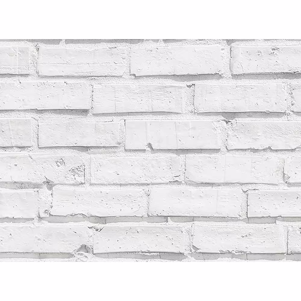 Home Decor Line White Bricks Peel and Stick Backsplash Wall Decal
