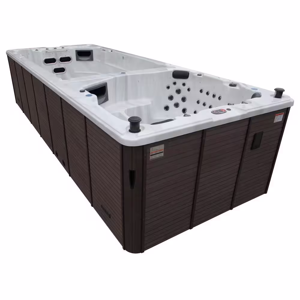 Canadian Spa Company St. Lawrence 20 ft. 17-Person Dual Zone Swim Spa with LED Lighting and Bluetooth Audio