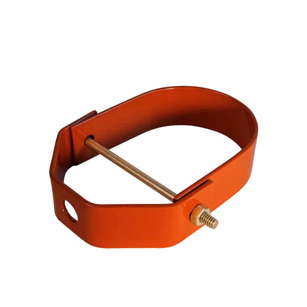 The Plumber's Choice 3 in. Clevis Hanger for Vertical Pipe Support in Copper Epoxy Coated Steel (5-Pack)