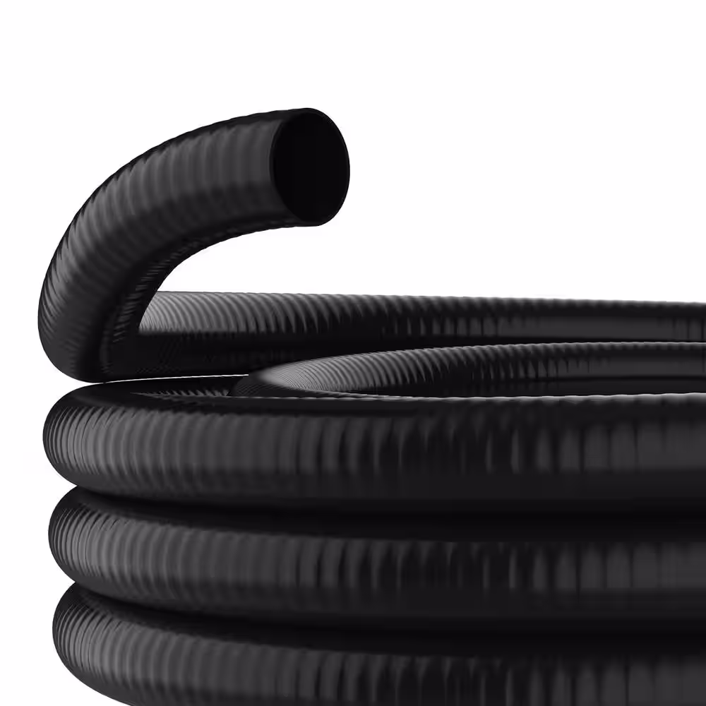 Alpine Corporation 1-1/2 in. x 25 ft. Schedule 40 Black PVC Ultra Flexible Hose for Koi Ponds, Irrigation, Water Gardens and More