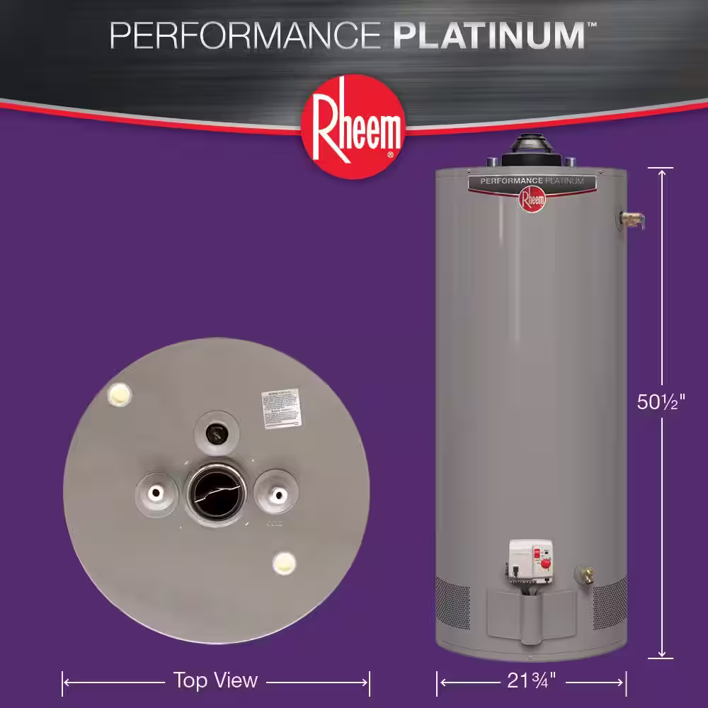 Rheem Performance Platinum 40 Gal. Short 12-Year 36,000 BTU Liquid Propane Tank Water Heater
