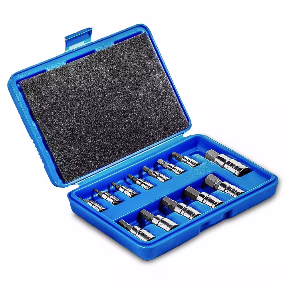 Stark Metric MM Pro-Grade Allen Hex Bit Chrome Vanadium Socket Set (13-Piece)