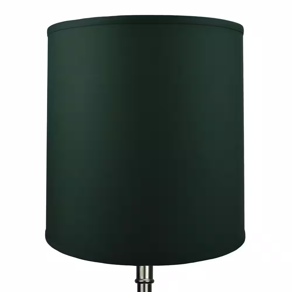 FenchelShades.com Fenchel Shades 14 in. Top Diameter x 15 in. Bottom Diameter x 15 in. Slant, Empire Lamp Shade - Linen Hunter Green
