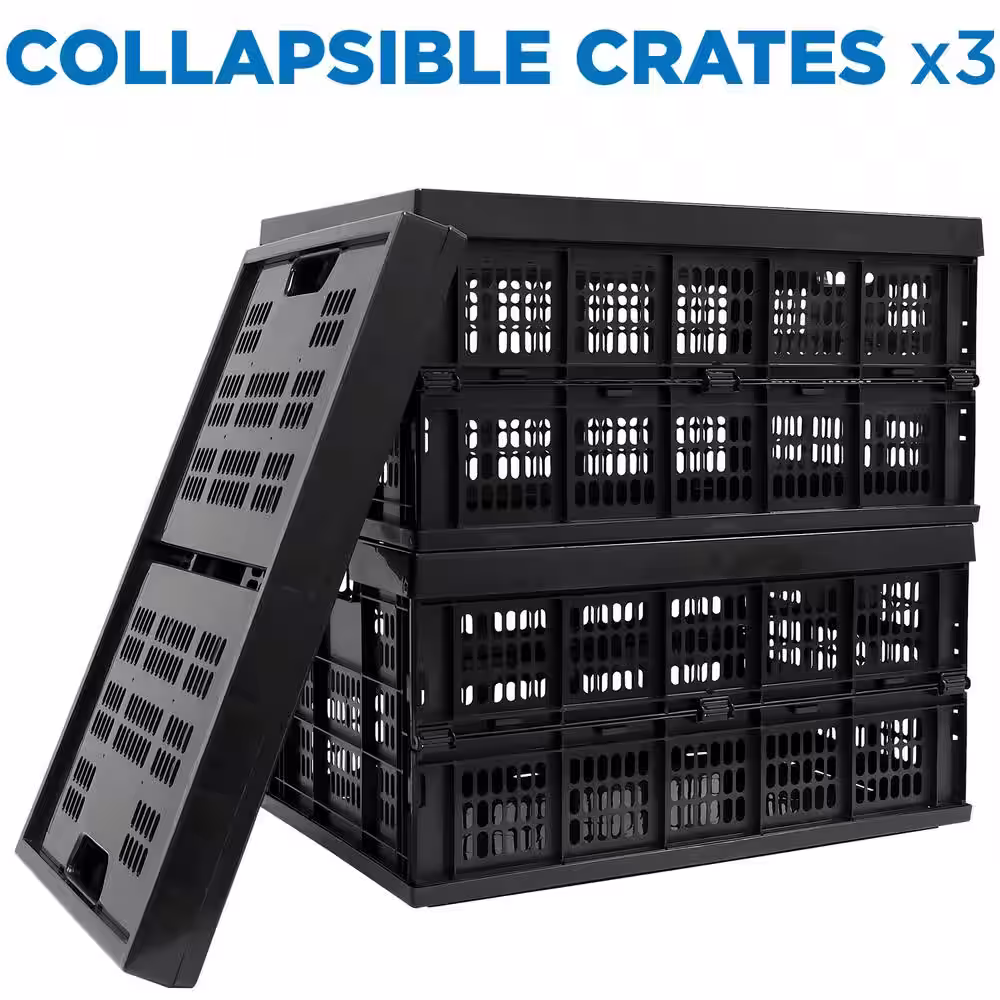 MOUNT-IT! 12.5 in. H x 20.5 in. W x 24.5 in. D Black Plastic 1-Cube Organizer