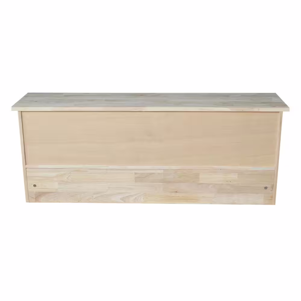 International Concepts Wall Shelf with Storage in Unfinished Wood