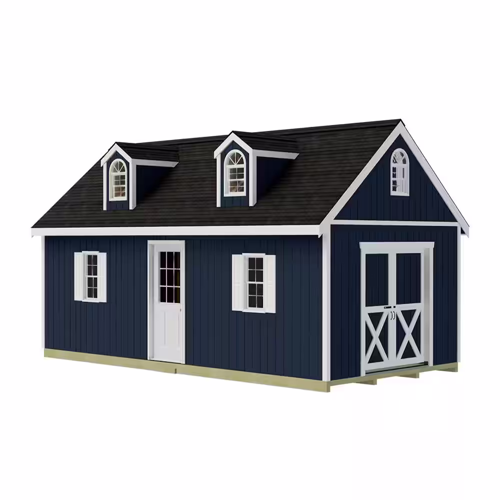 Best Barns Arlington 12 ft. x 24 ft. Wood Storage Shed Kit with Floor Including 4 x 4 Runners