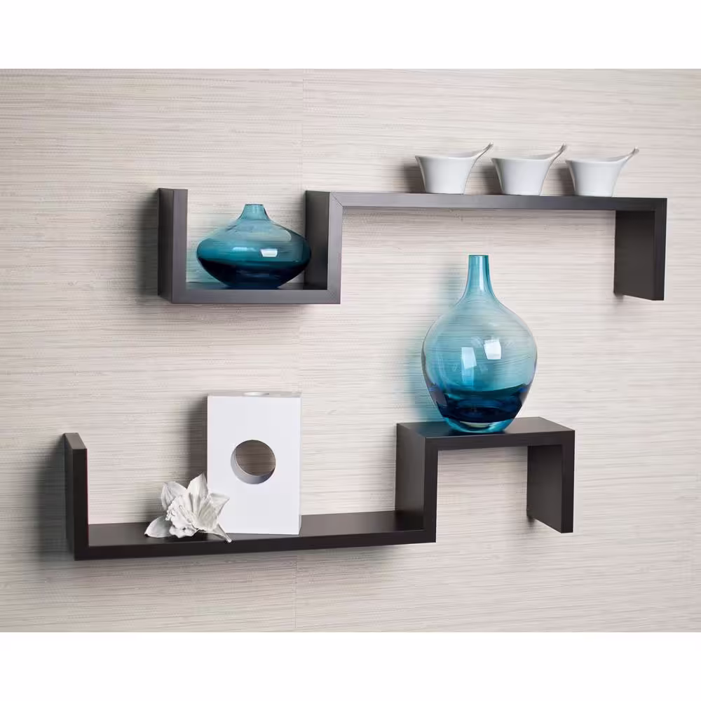 DANYA B 22.5 in. x 5 in. Walnut Grain Laminated 