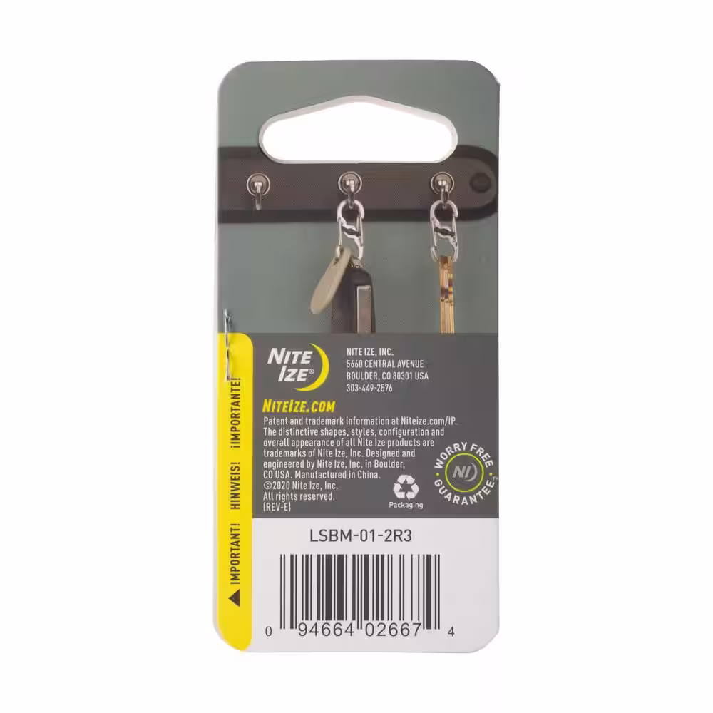 Nite Ize Black S-Biner MicroLock (2-Pack)