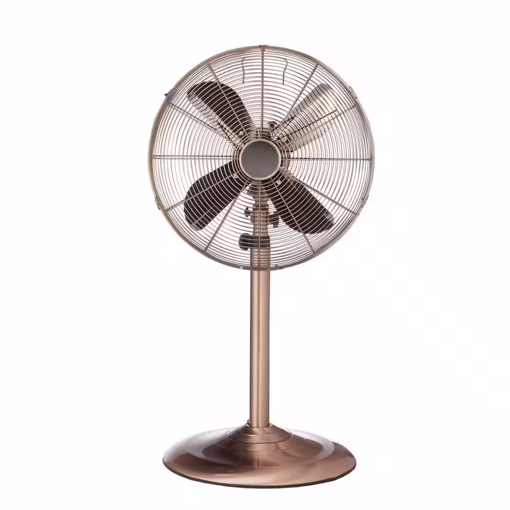 Deco Breeze Adjustable-Height 16 in. Pedestal Fan Copper