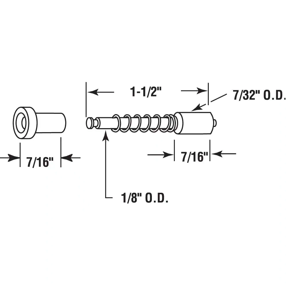 Prime-Line 7/32 in., Diecast Window Screen Plunger (6-pack)