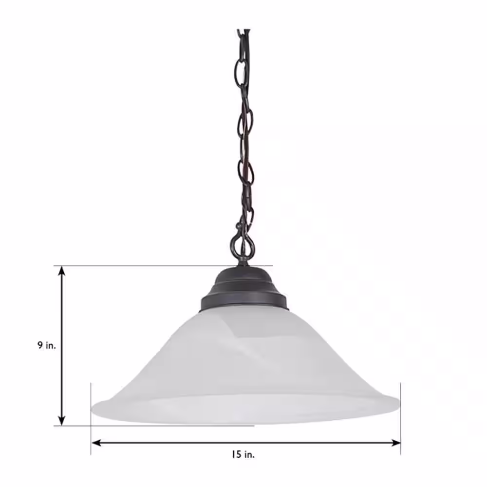 Design House Millbridge 14-3/4 in. 1-Light Oil-Rubbed Bronze Swag Light