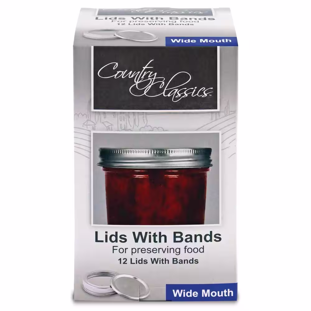 None Wide Mouth Food Storage Lids and BandsÂ (4-Packs of 12)