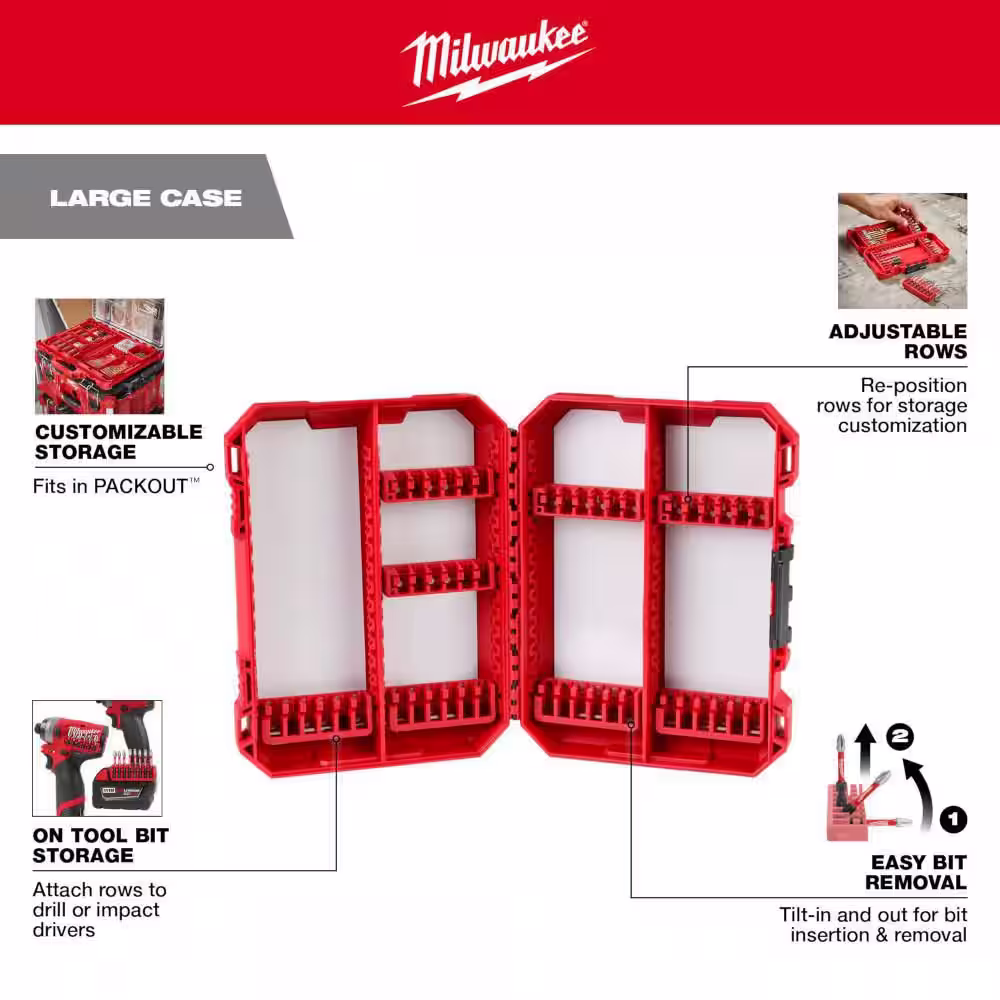 Milwaukee Customizable Medium and Large Cases for Impact Driver