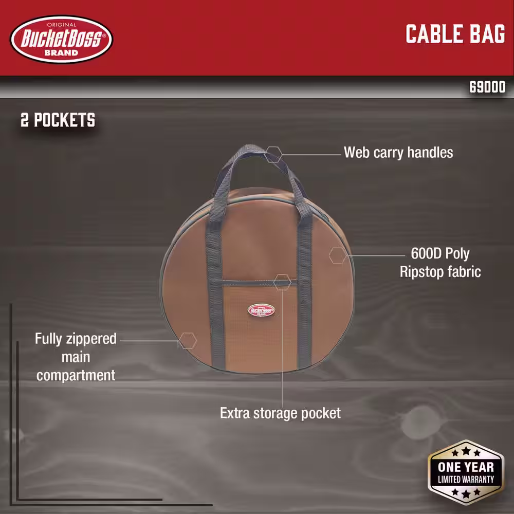 BUCKET BOSS 14 in. Cable Tool Bag