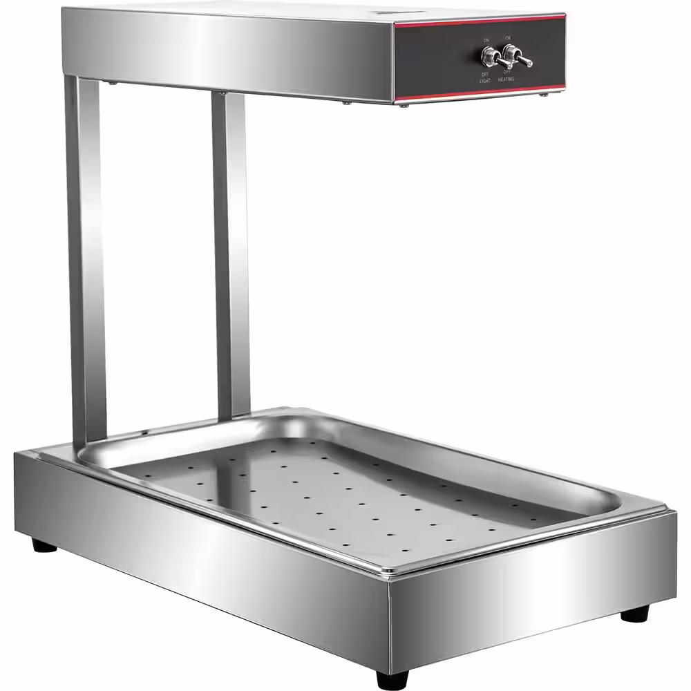 VEVOR French Fry Food Warmer 23 in. x 13.5 in. Stainless Steel Food Heat Light Free Standing Fried Chicken Warmer, 900W