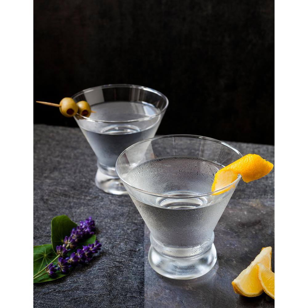 JoyJolt Afina Ribbon 8 oz. Martini Glasses (Set of 4)