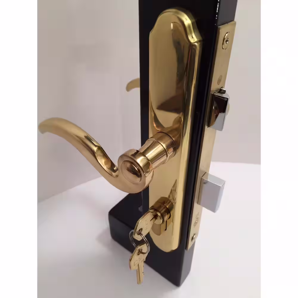 Grisham BP IL550 Slimline Double Cylinder Brass and Gold Lockset
