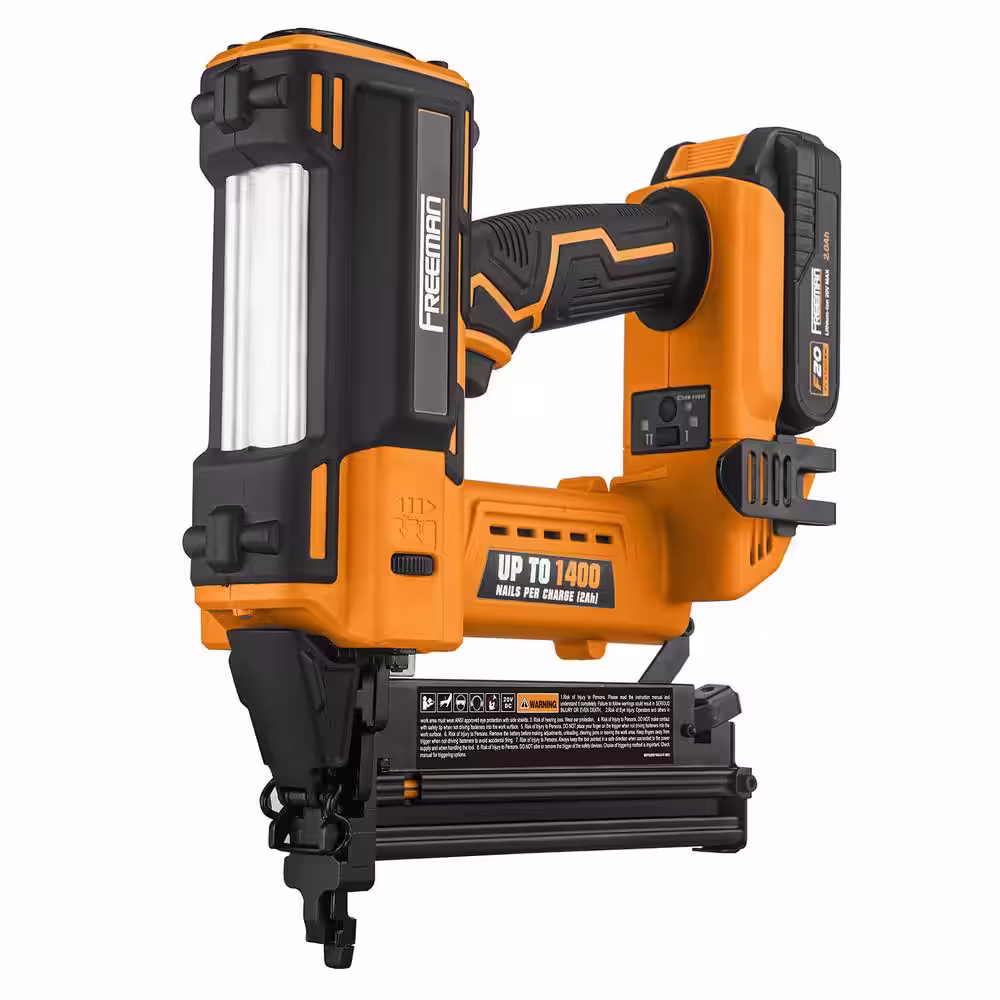 Freeman 20-Volt Cordless 2-in-1 18-Gauge Nailer/Stapler Kit with Fasteners (400-Count) - 1400 Shots per Charge