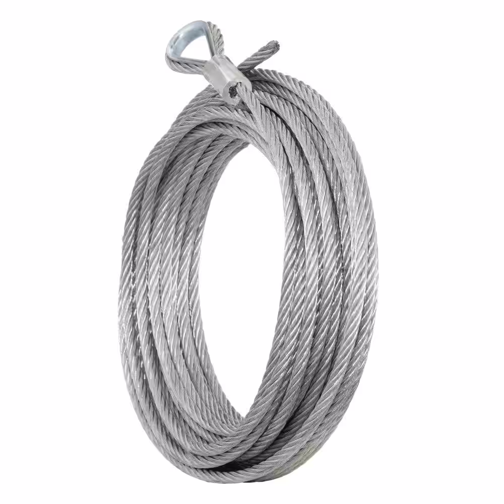 Everbilt 1/4 in. x 50 ft. Galvanized Steel Uncoated Wire Rope