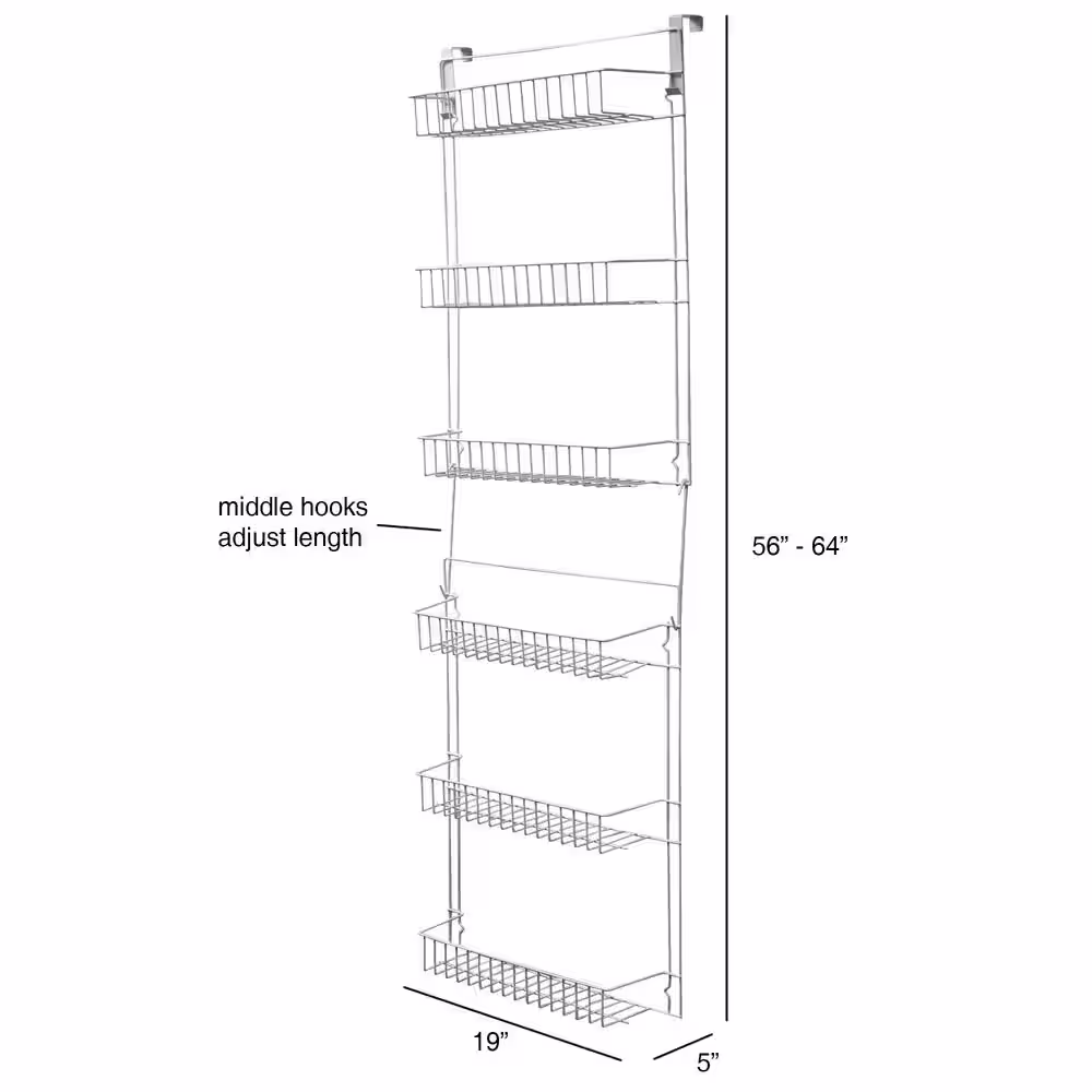 Trademark Home 6-Shelf Overdoor Storage Rack