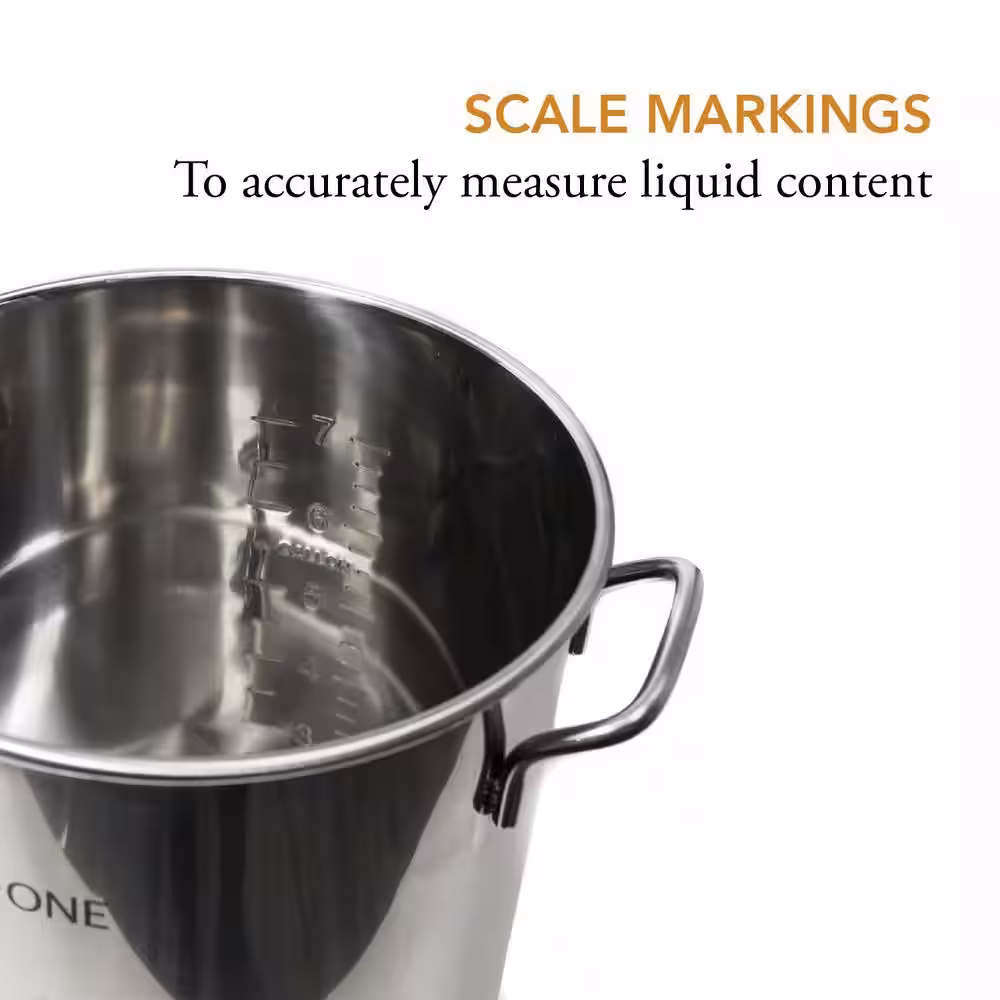 GASONE Brew Kettle 32 qt. Stainless Steel Stock Pot