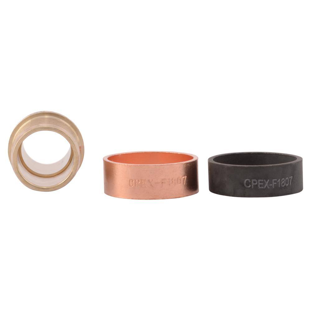 SharkBite 3/4 in. PEX Barb Brass Polybutylene Adapter Coupling Fitting (Bag of 25)