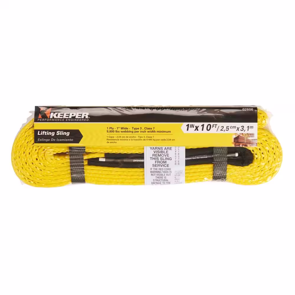 Keeper 1 in. x 10 ft. 1 Ply Flat Loop Sling