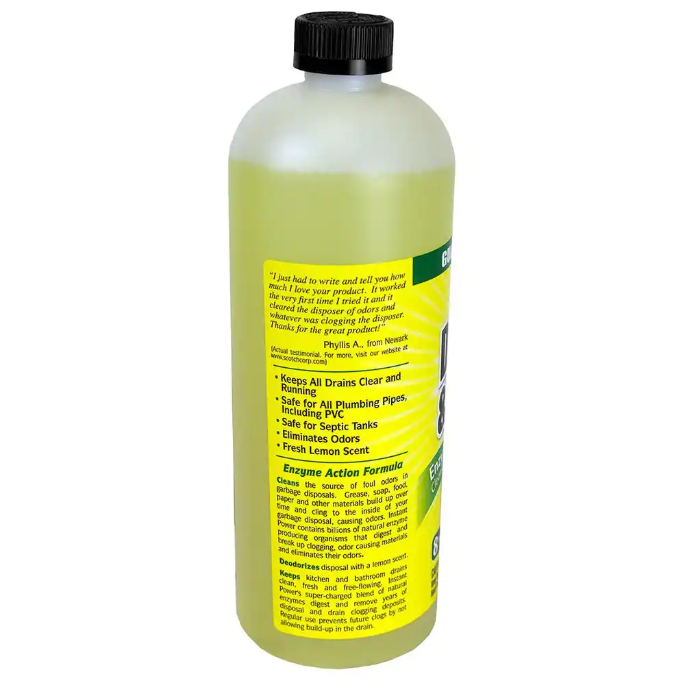Instant Power 33.8 oz. Disposal and Drain Cleaner Lemon