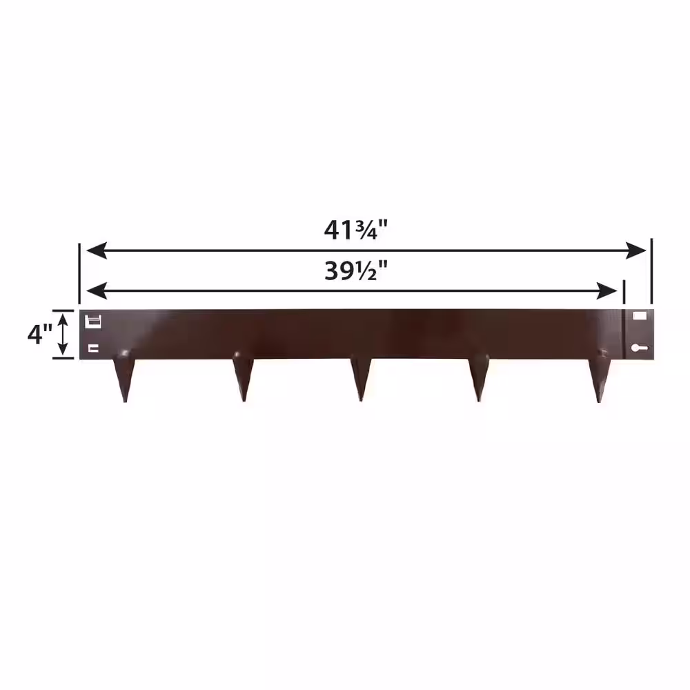 IRONRIDGE 39 in. x 4 in. Brown Steel Landscape Edging (5-Pack)