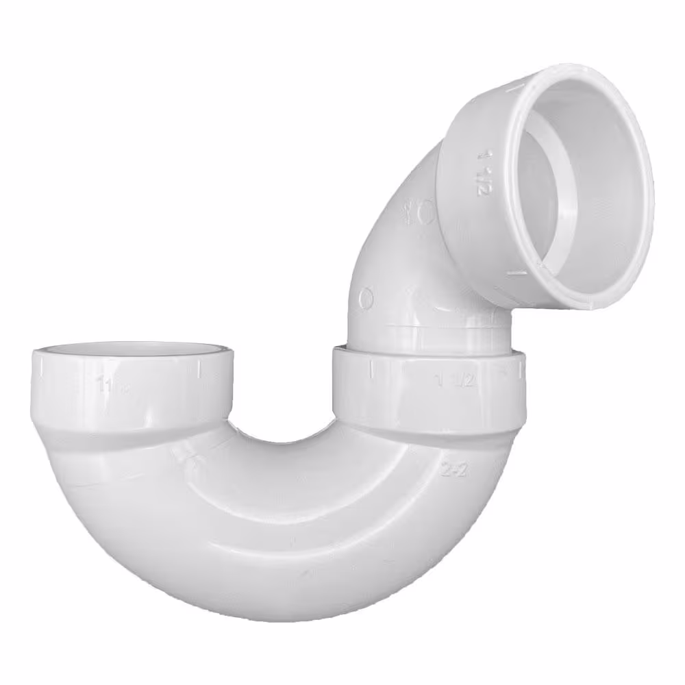 VPC 1-1/2 in. PVC DWV Hub x Hub P- Trap