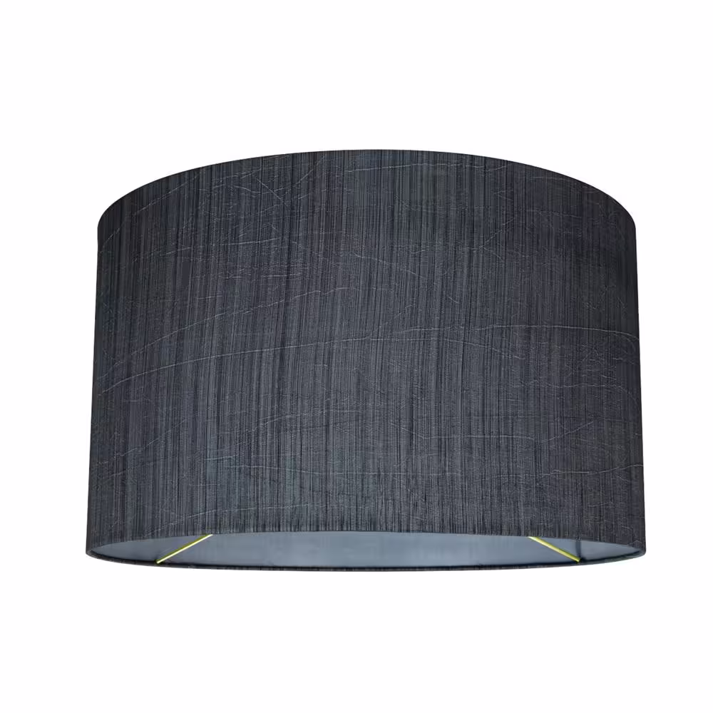Aspen Creative Corporation 17 in. x 10 in. Grey and Black Drum/Cylinder Lamp Shade