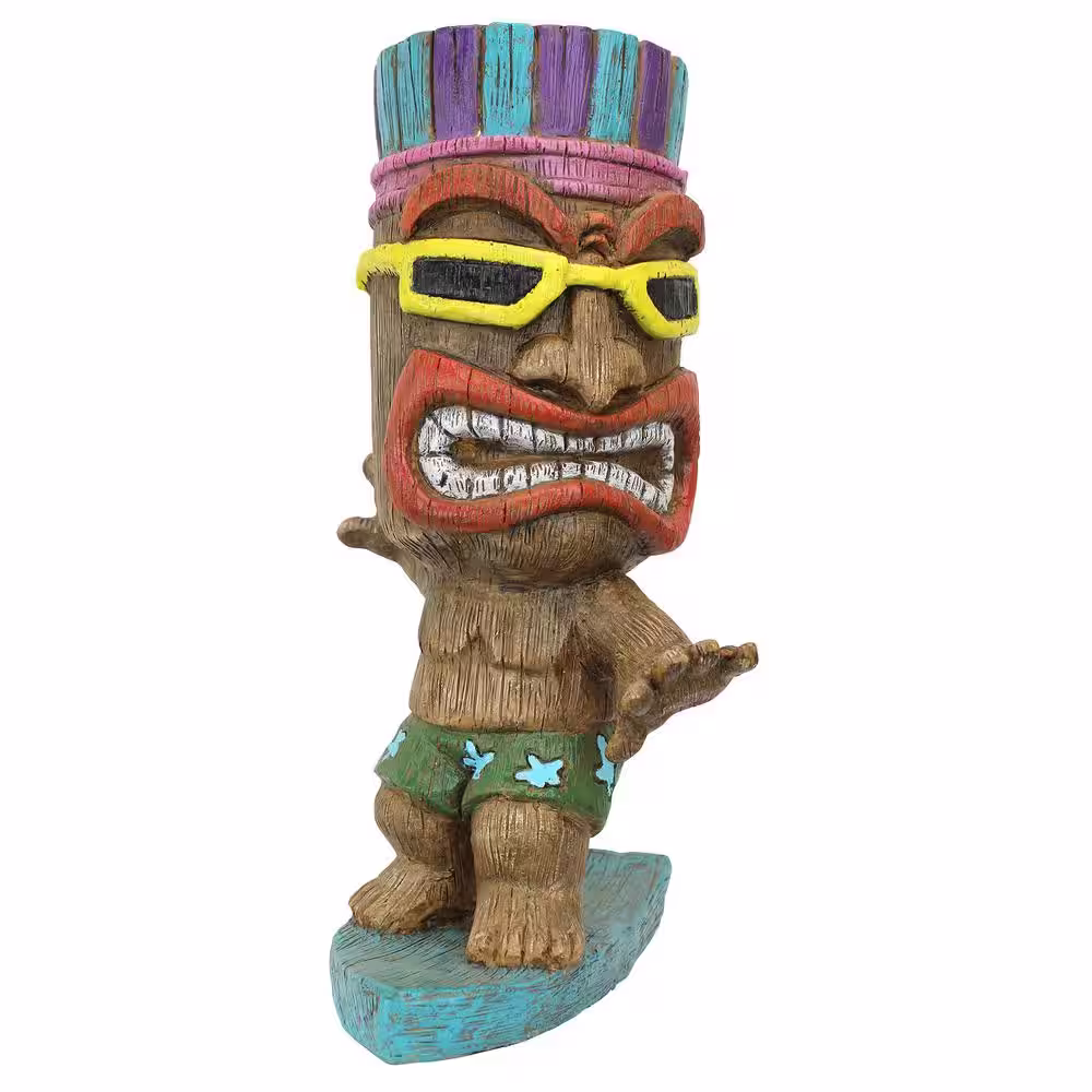 Design Toscano 13.5 in. H Kahuna Tiki Surfer Dude Statue
