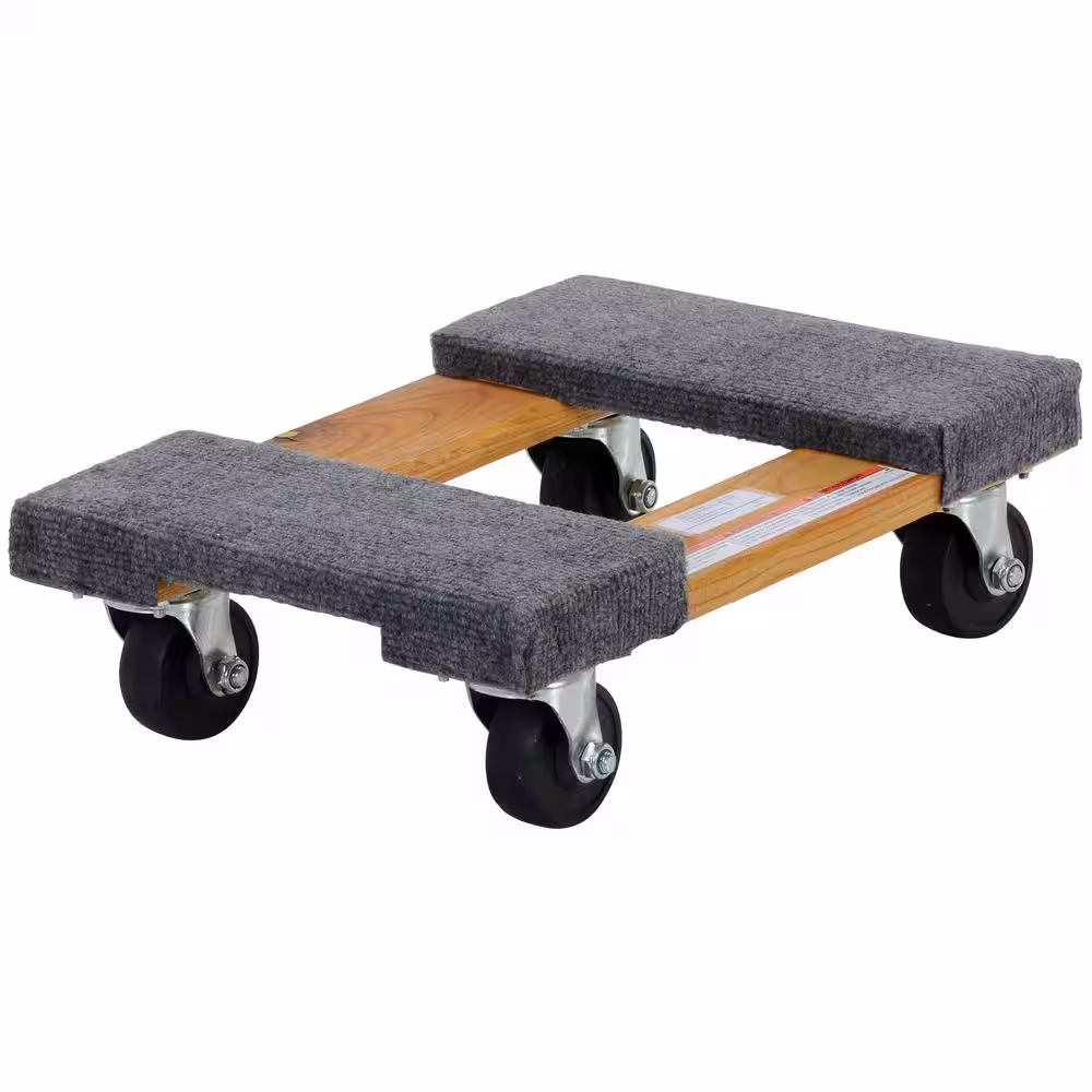 Vestil 12 in. x 18 in. 900 lb. Carpet End Hardwood Dolly