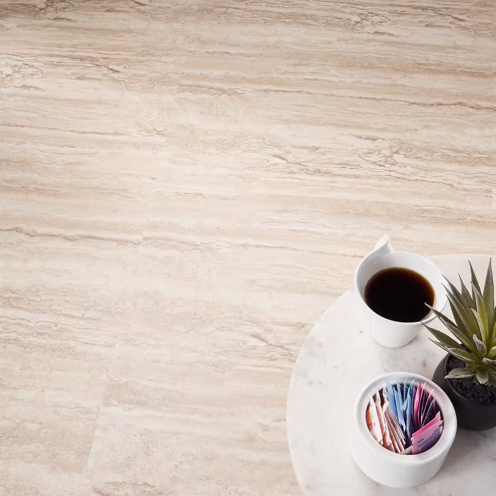 Ivy Hill Tile Duren Riverstone Crema 28MIL x 18 in. x 36 in. Glue Down Luxury Vinyl Tile Flooring (1728 Sq. Ft./Pallet)