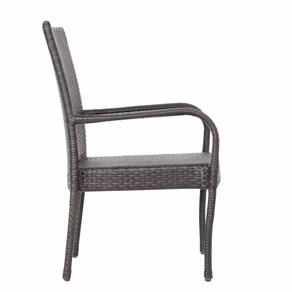 Noble House Camden 29.50 in. Teak Brown 3-Piece Wood Round Outdoor Bistro Set