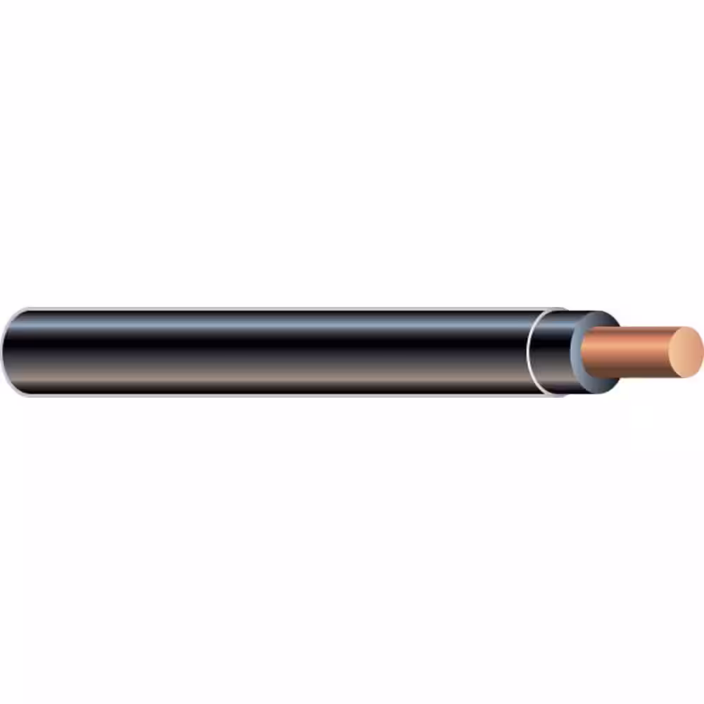 Southwire 500 ft. 18 Black Solid CU TFN Fixture Wire