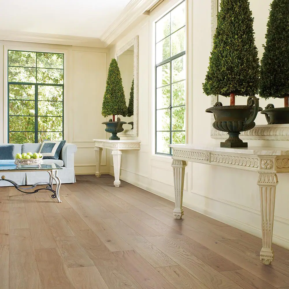 Malibu Wide Plank Crown French Oak 1/2 in. T x 7.5 in. W Water Resistant Wire Brushed Engineered Hardwood Flooring (23.3 sq. ft./case)