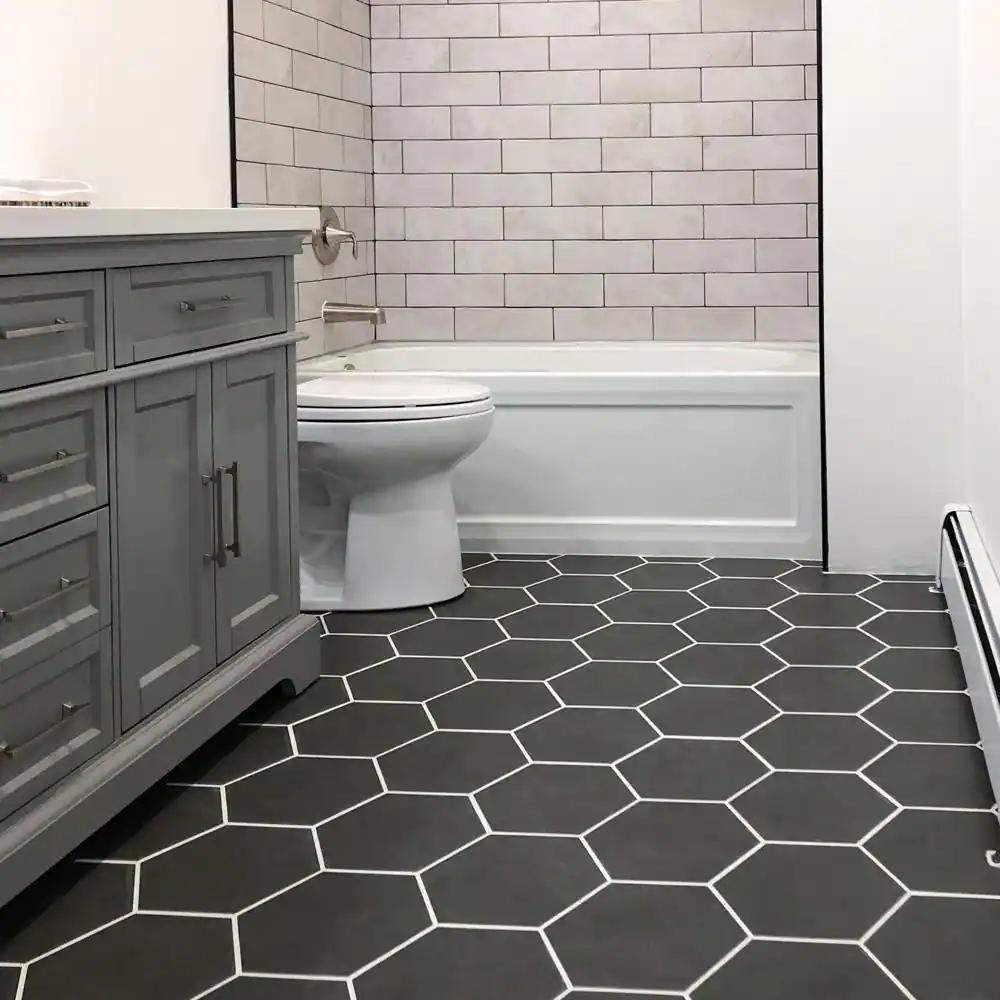 Merola Tile Vintage Hex Marengo 8-5/8 in. x 9-7/8 in. Porcelain Floor and Wall Tile (11.5 sq. ft./Case)