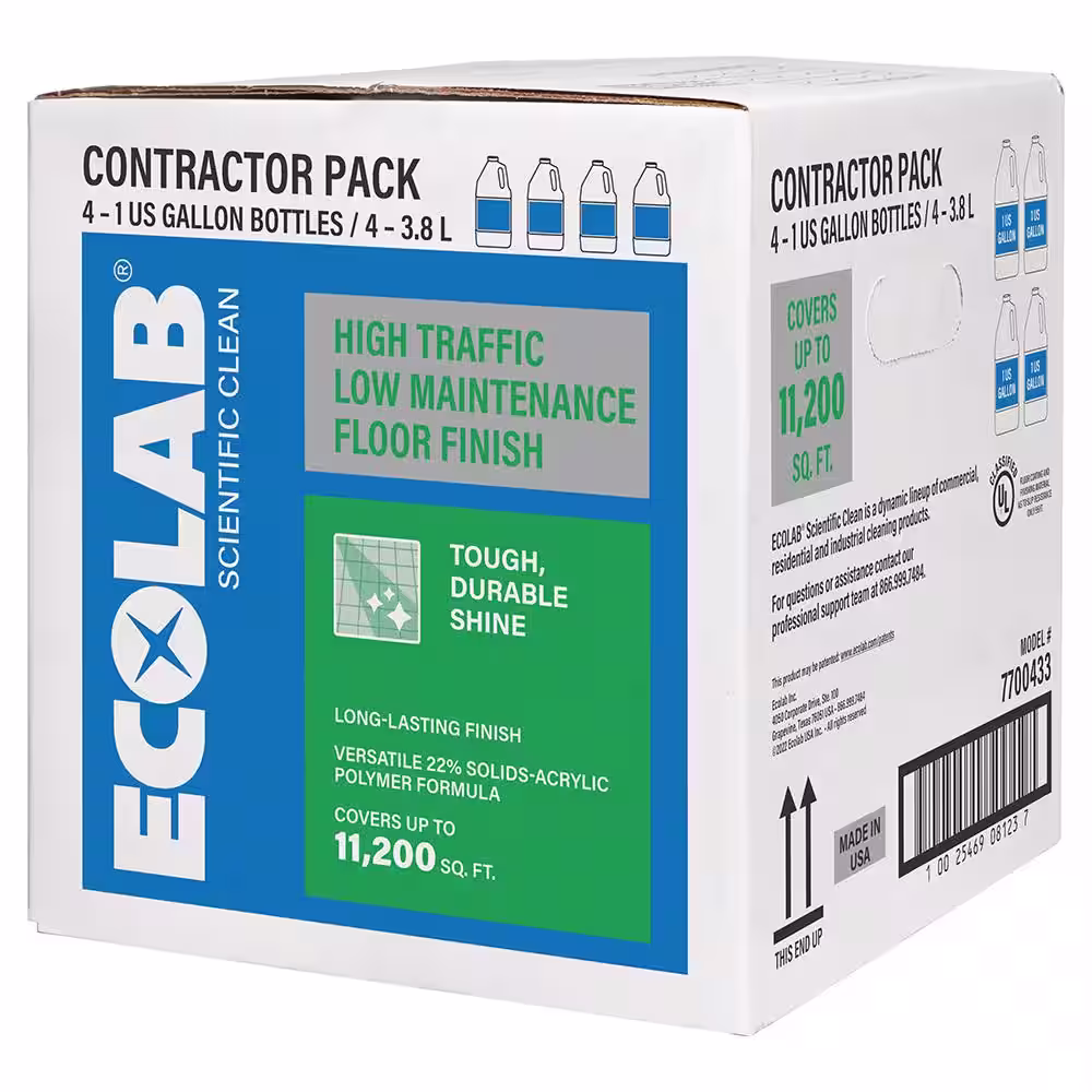 ECOLAB 1 Gal. High Traffic Low Maintenance Floor Finish 4-Pack