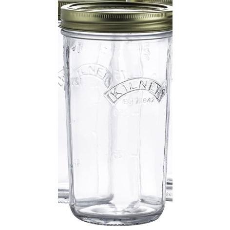 KILNER Canning Glass Wide Mouth Canning Jar 17 oz. - (Set of 6)