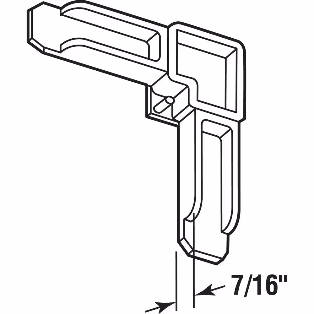 Prime-Line 7/16 in. x 3/4 in. White Plastic Screen Frame Corner (100-pack)