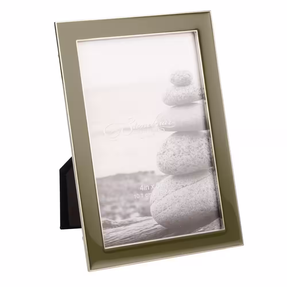 Stonebriar Collection 4 in. x 6 in. Military Olive Picture Frame