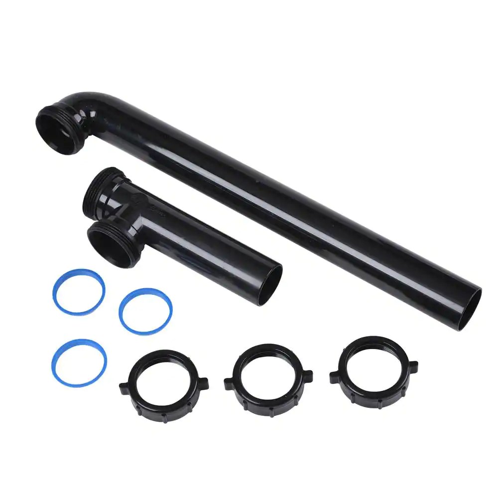 Oatey 1-1/2 in. x 16 in. ABS Black Slip-Joint Sink Drain Outlet Waste