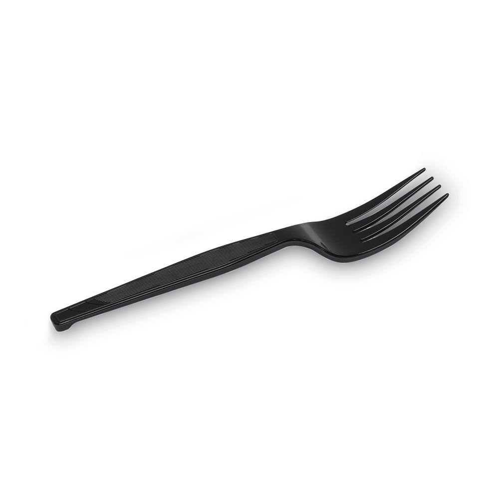 DIXIE Black Disposable Polystyrene Heavy Mediumweight Forks and Sporks (1000-Per Case)