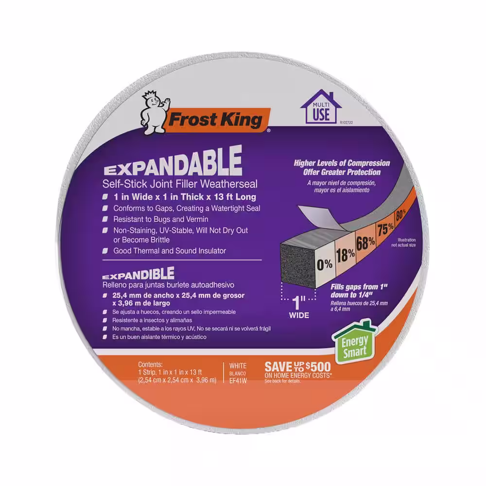 Frost King 1 in. x 13 ft. Neutral Expanding Foam Tape Weathership