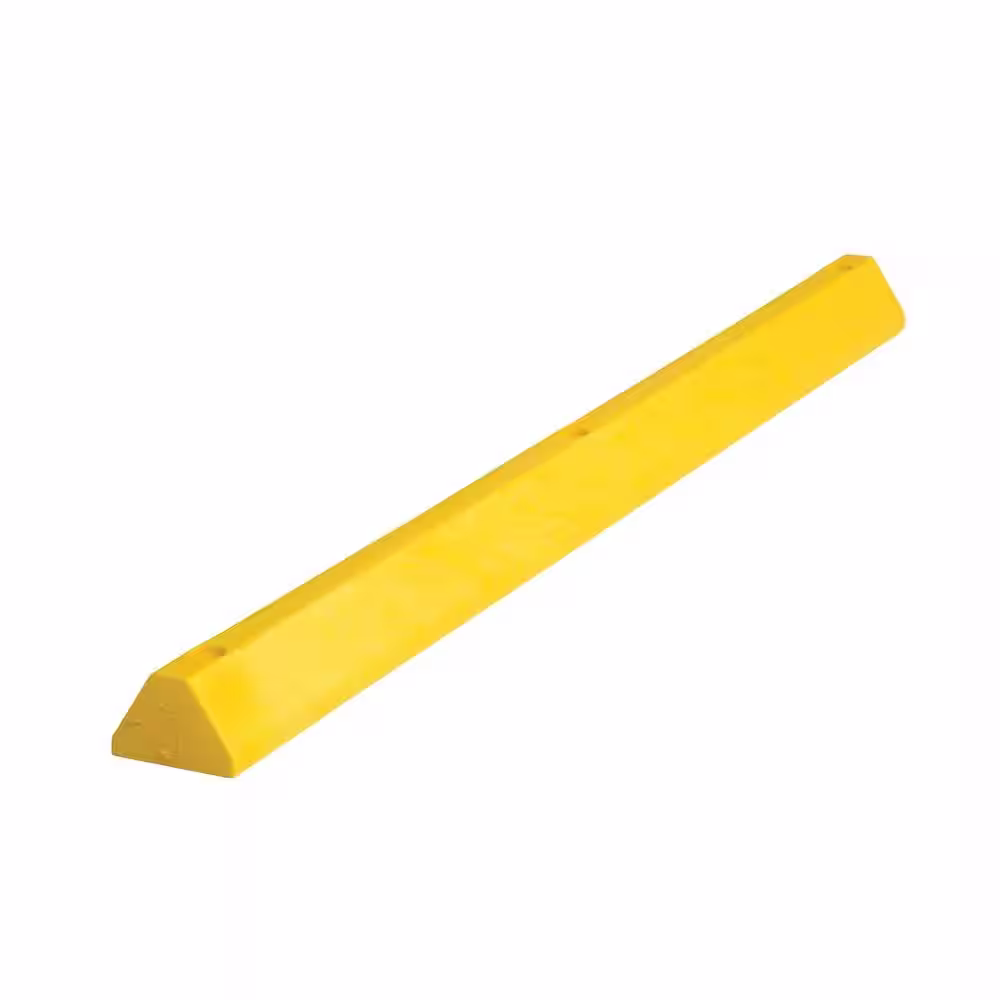 Vestil 72 in. Recycled Yellow Plastic Car Stop
