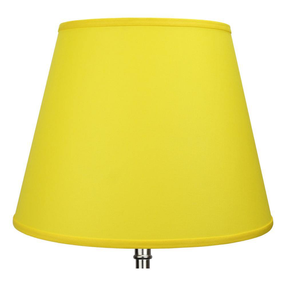 FenchelShades.com 11 in. Top Diameter x 17 in. Bottom Diameter x 13 in. Slant Linen Citrus Empire Lamp Shade
